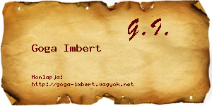 Goga Imbert névjegykártya